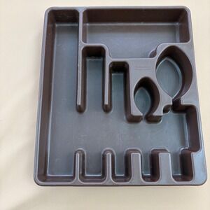 Vintage Rubbermaid‎ Silverware Drawer Organizer Utensil Flatware Tray Brown 2922